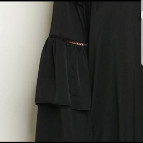 Black Ruffle Sleeves Top - Picture 6 of 6